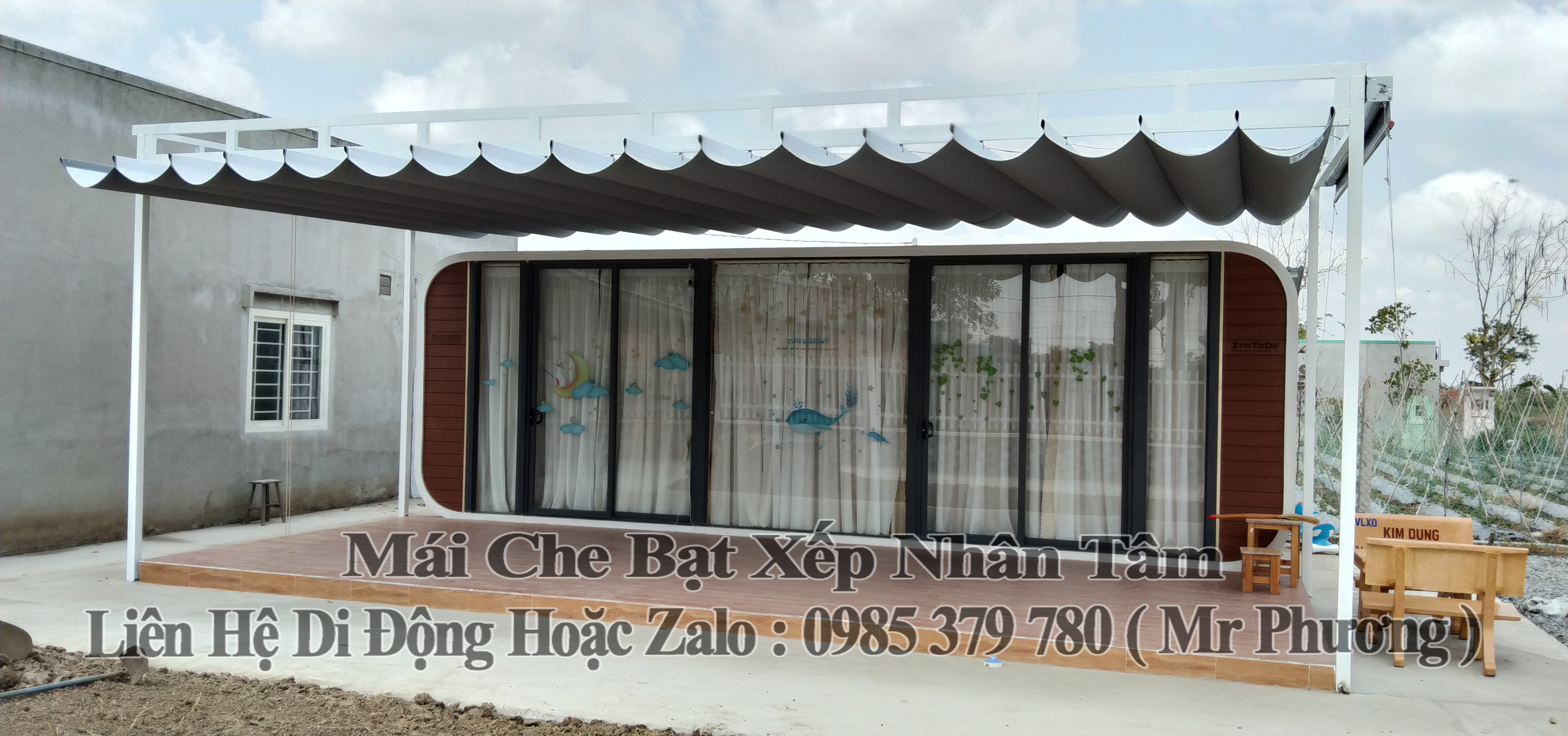 Mái Che Bạt Xếp Sân Nhà Cai Lậy Tiền Giang