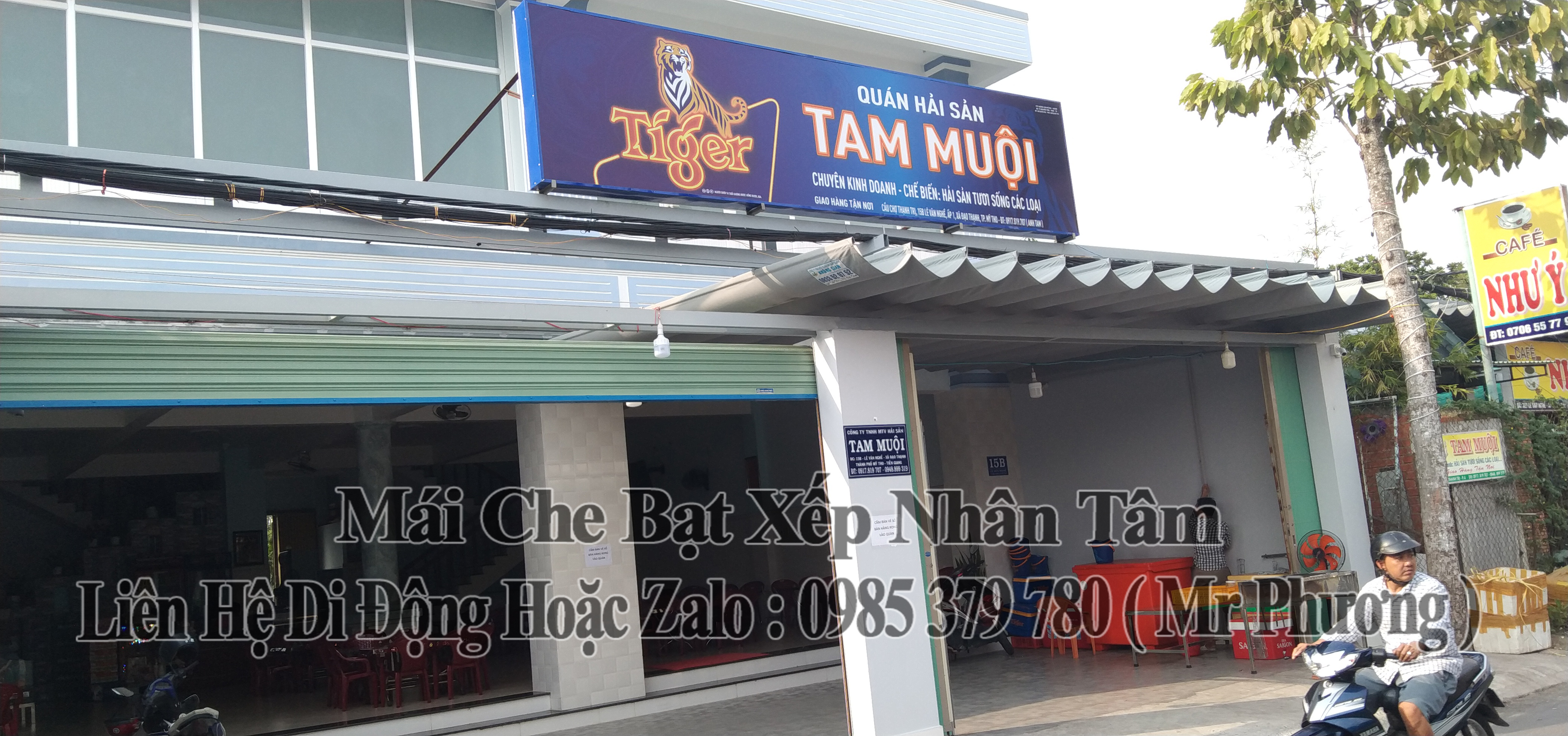 Mái Che Lượn Sóng Quán Ăn Cái Bè Tiền Giang